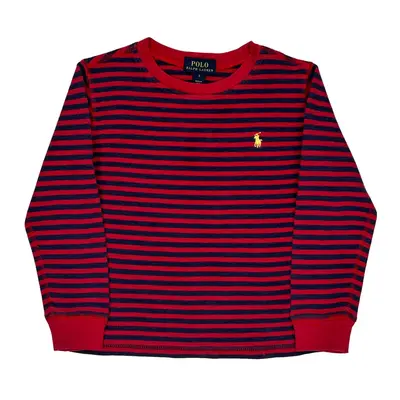 Age 5 Ralph Lauren Striped Sweatshirt - Medium Red Cotton | Size: medium