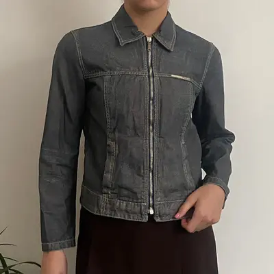Gas Denim Jacket - Small Blue Cotton