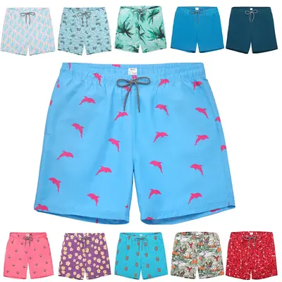 Men's 7 Quick-Dry Swim Trunk Beach Shorts with Pockets Above the knee Short Pants