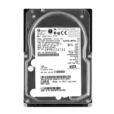 CA06350-B16300DL Fujitsu 73.5GB Ultra-320 SCSI 10K 3.5-inch 8MB Hard Drive