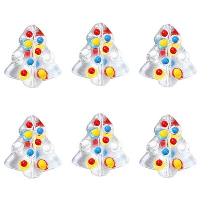 6Pcs Handmade Bumpy Glass Beads Strands