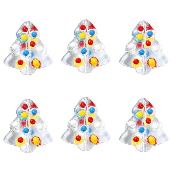 6Pcs Handmade Bumpy Glass Beads Strands