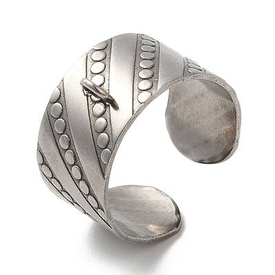 Non-Tarnish 304 Stainless Steel Open Cuff Ring Components
