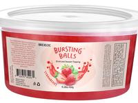 Strawberry Boba Pearls, Strawberry Popping Boba Bursting Boba, Strawberry Bubble Tapioca Pearls For Bubble Tea 1 Pound (Straw...