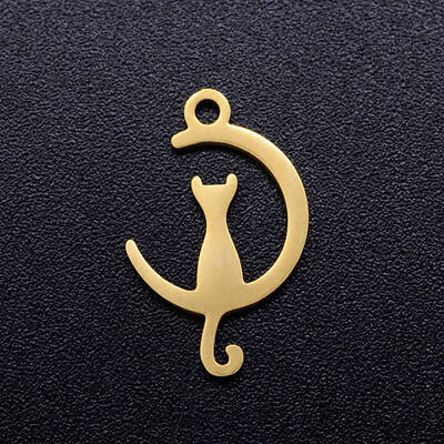 Ion Plating(IP) 201 Stainless Steel Kitten Pendants