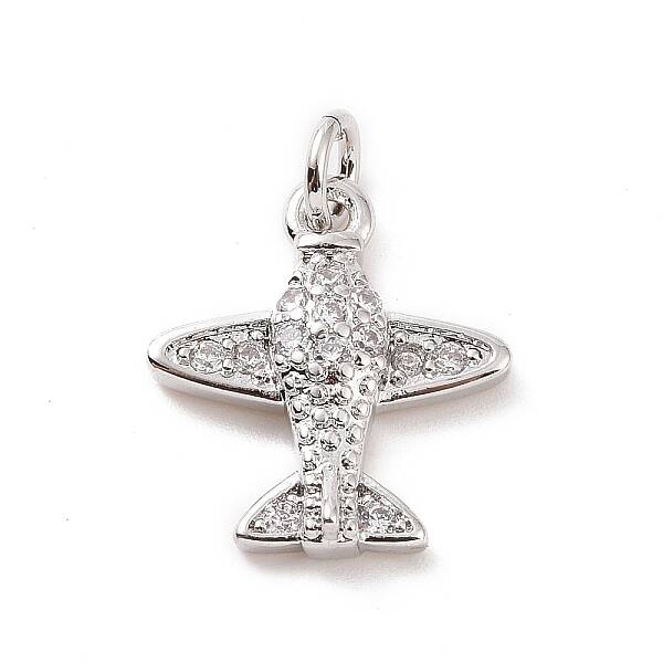 Brass Micro Pave Cubic Zirconia Charms
