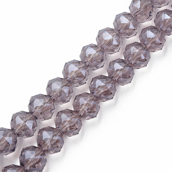 Electroplate Transparent Glass Beads Strands