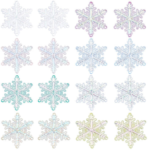 32Pcs 8 Colors Acrylic Chandelier Component Links