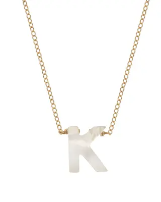 Dawn Initial Necklace | Metal Color: Gold | Style: K