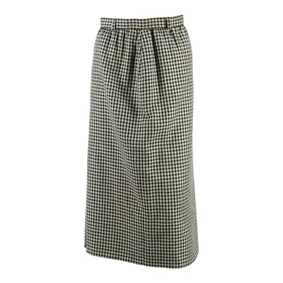 MANDEL DESIGN Womens Pencil Skirt White Midi Check M