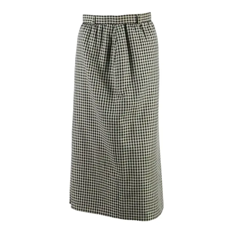MANDEL DESIGN Womens Pencil Skirt White Midi Check M