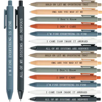 Hilariously Snarky Funny Office Pens, 14/ 7 pcs Funny Desk Supplies for Office with Sarcastic Quotes Ballpoint Pens, Smooth W...