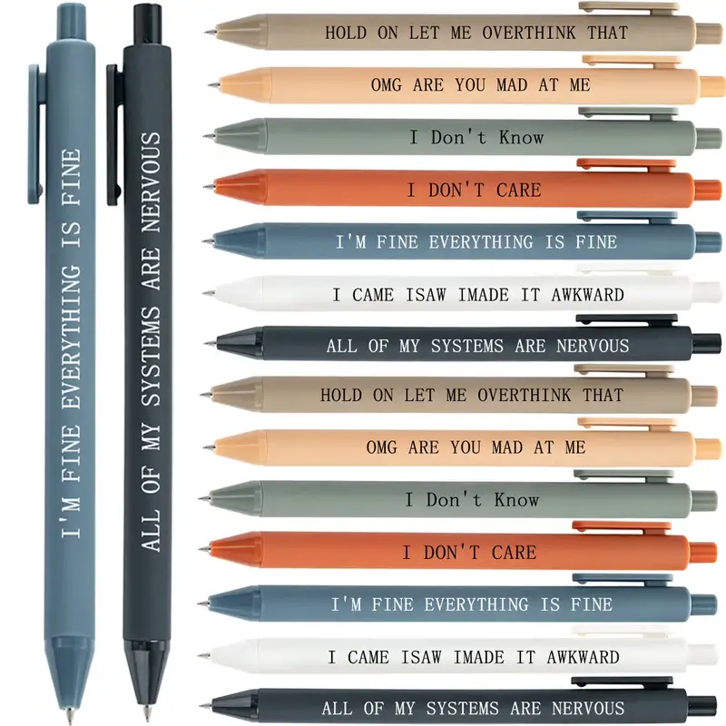 Hilariously Snarky Funny Office Pens, 14/ 7 pcs Funny Desk Supplies for Office with Sarcastic Quotes Ballpoint Pens, Smooth W...