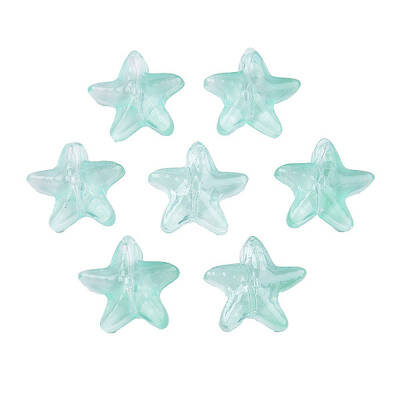 Transparent Spray Painted Glass Beads