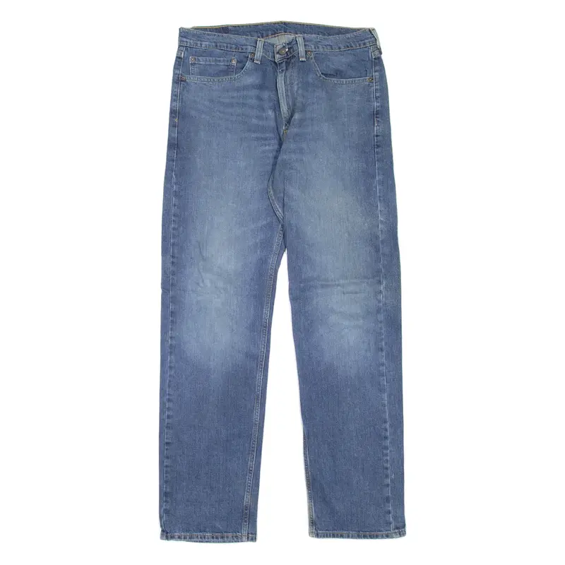 LEVI'S 505 Jeans Mens Blue Regular Straight Stone Wash W34 L34