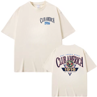 Club América 1916 Two Side Tshirt, Vintage Mexico Football Shirt, Graphic Soccer Crewneck Classic Cotton for Fans Streetwear...