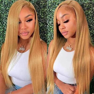 #27 Light Brown Wig 5x5 13x4 13x6 Lace Front Wigs Brazilian Straight Human Hair Wigs