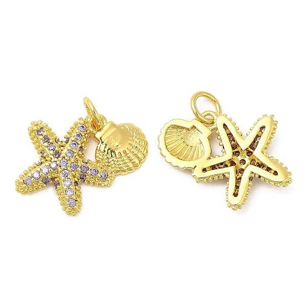 Brass Micro Pave Cubic Zirconia Pendants