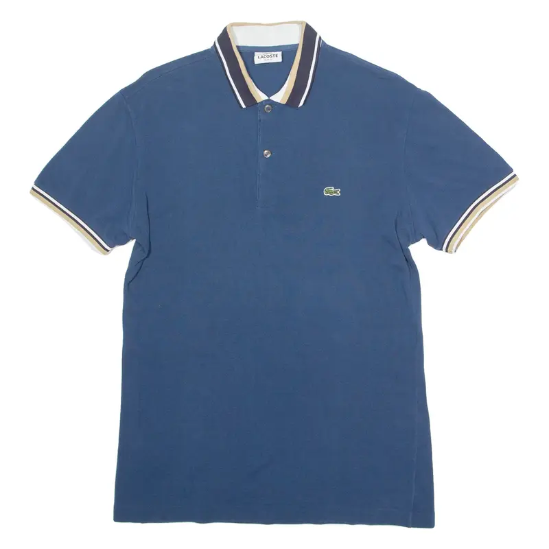 LACOSTE Slim Fit Mens Polo Shirt Blue L