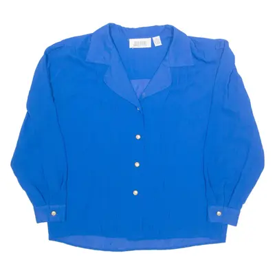 JOSEPHINE Womens Shirt Blue Long Sleeve M