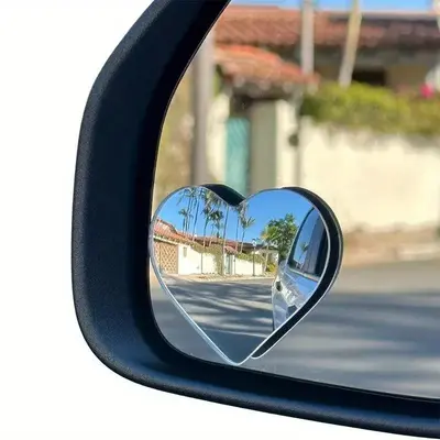 Car Heart Shaped Blind Spot Mirror, Car Side Mirror, Universal Paste Type Side Mirror, Car Exterior Accessories for Car, SUV,...
