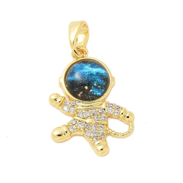 Brass Micro Pave Cubic Zirconia Pendants