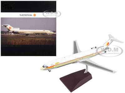 Boeing 727-200 Commercial Aircraft National Airlines White with Orange and Yellow Stripes Gemini 200 Series 1/200 Diecast Mod...