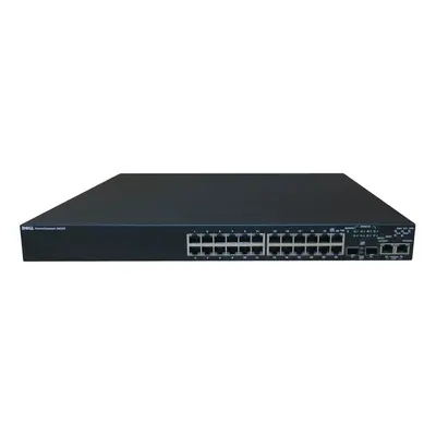 Dell PCT3524P | PowerConnect 3524P 24 x Ports PoE 10/100Base-T + 2 x Shared SFP Ports Managed Rack-mountable Stackable Fast E...