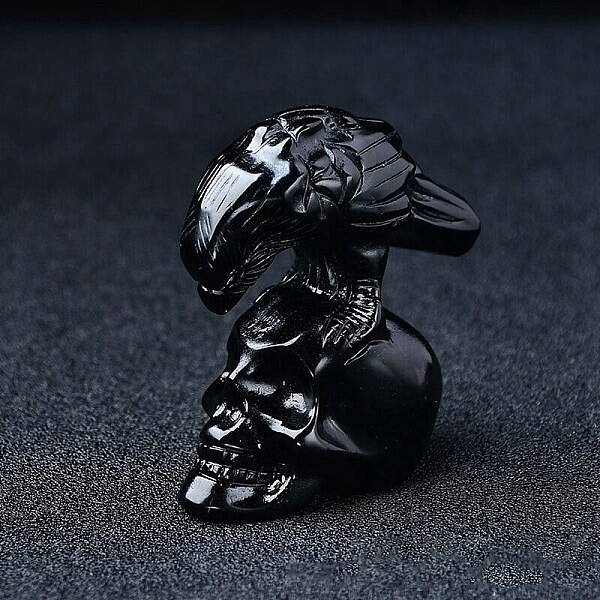 Natural Obsidian Ornament Home Desktop Decoration Craft