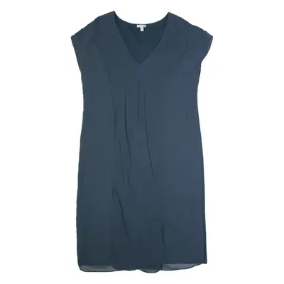 JIGSAW Womens Day Dress Grey Silk Sleeveless Midi M