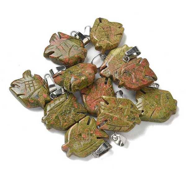 Natural Unakite Pendants