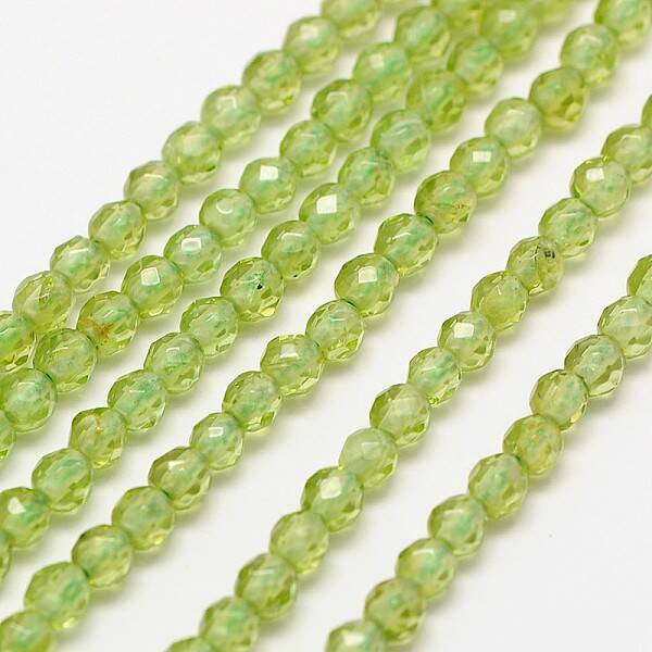 Natural Olive Quartz Bead Strands