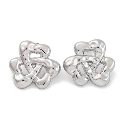 Non-Tarnish Flower 304 Stainless Steel Stud Earrings