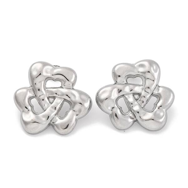 Non-Tarnish Flower 304 Stainless Steel Stud Earrings