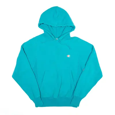 CHAMPION Reverse Weave Turquoise Blue Hoodie XS
