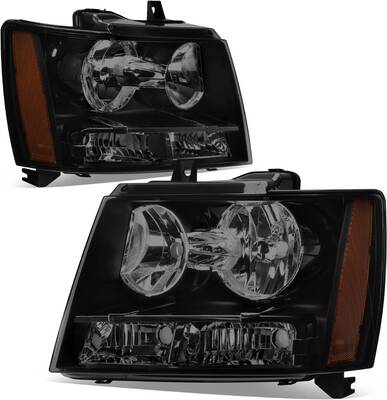Headlights Assembly Compatible with 2007-2013 Chevy Avalanche /07-14 Chevrolet Suburban Tahoe Halogen Model Replacement for S...
