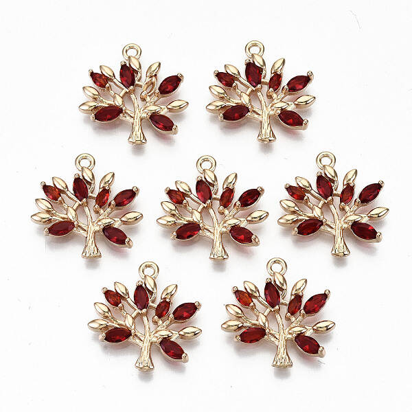 Brass Micro Pave Cubic Zirconia Pendants