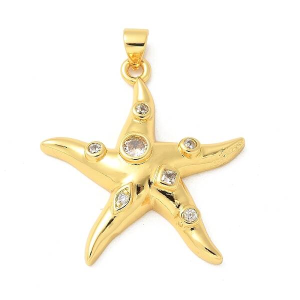Brass Micro Pave Cubic Zirconia Pendants