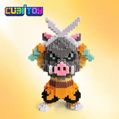 Cubi Animation Series Inosuke (2908 PCS), Micro 3D Building Block Model