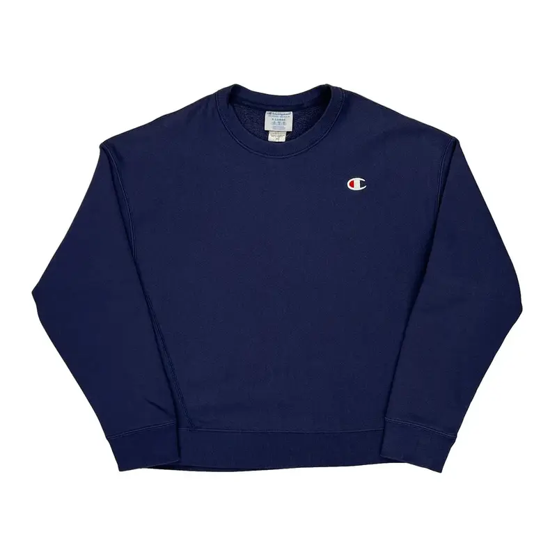 Reverse Weave Champion Sweatshirt - XL Navy Cotton Blend