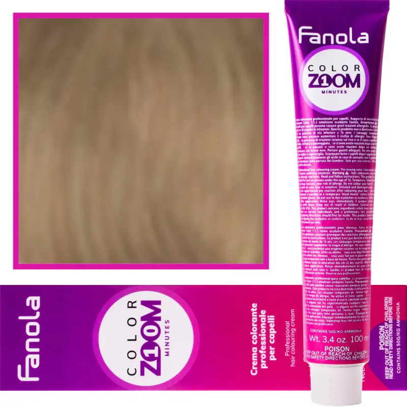 Fanola Color Zoom hair dye cream full palette 100 ml 8.0 Light Blonde