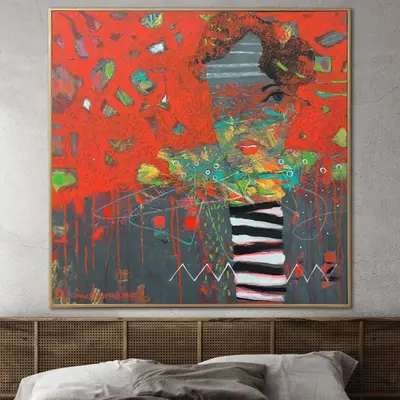 Abstract Figurative Paintings On Canvas Original Colorful Fine Art Modern OIl Painting Textured Art Acrylic Fine Art | EXTRAO...