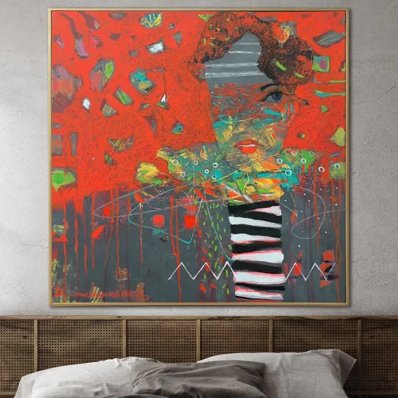 Abstract Figurative Paintings On Canvas Original Colorful Fine Art Modern OIl Painting Textured Art Acrylic Fine Art | EXTRAO...