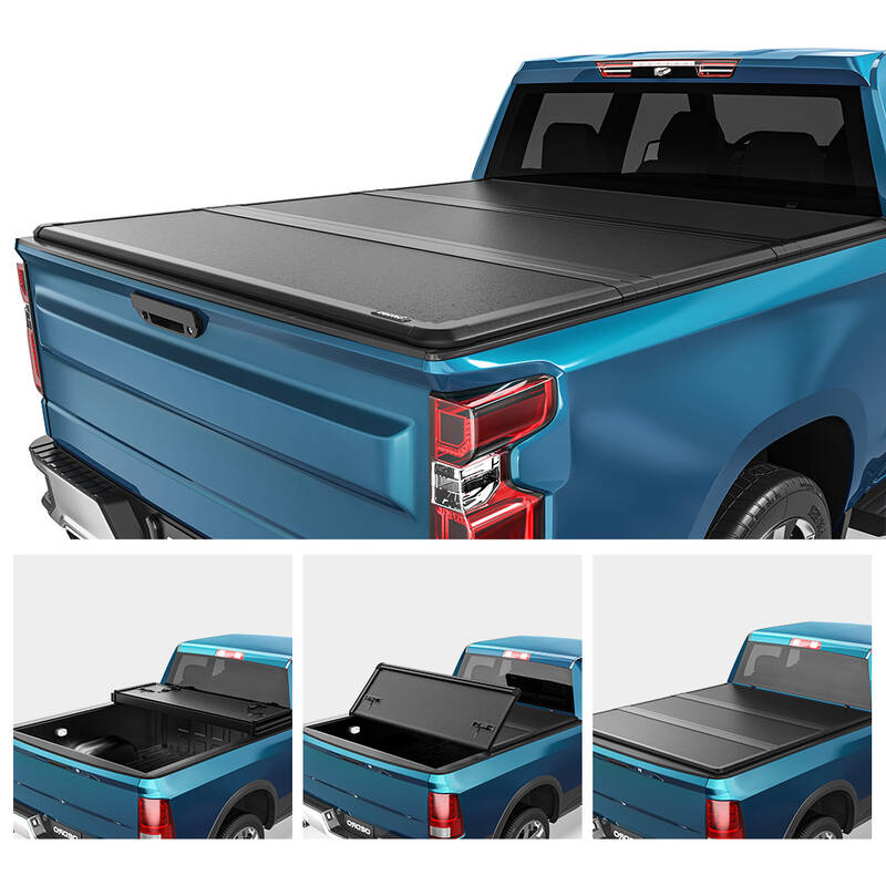 OEDRO® 6.9FT FRP Hard Tri-fold Tonneau Cover Fold Truck Bed Covers Compatible with 2020-2025 Chevy Silverado/GMC Sierra 2500...