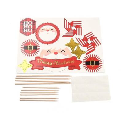 DIY Christmas Theme Paper Cake Insert Card Decoration