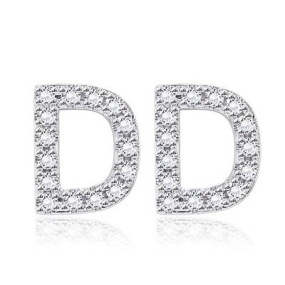 Brass Cubic Zirconia Stud Earrings