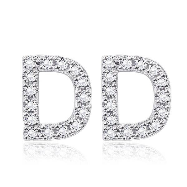 Brass Cubic Zirconia Stud Earrings