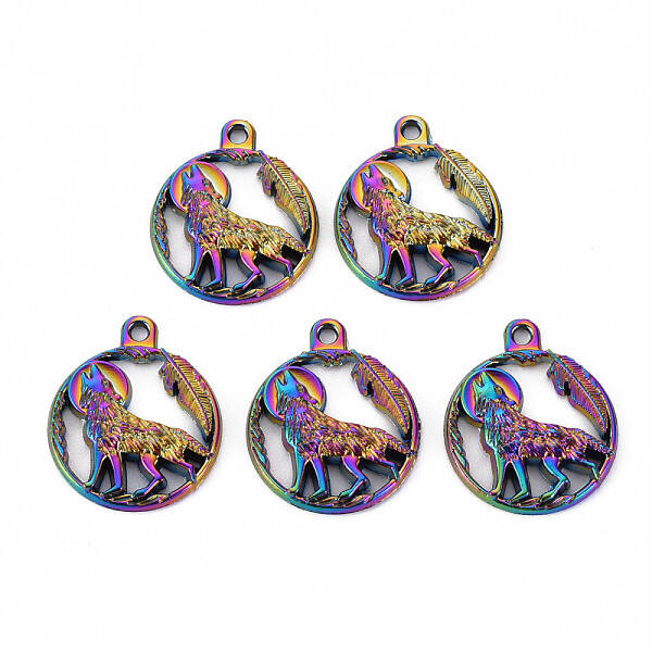 Alloy Howling Wolf Pendants