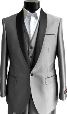 29-C-Tux-Shawl	Shinny-Silver -  Tuxedo Wholesale  Distributors