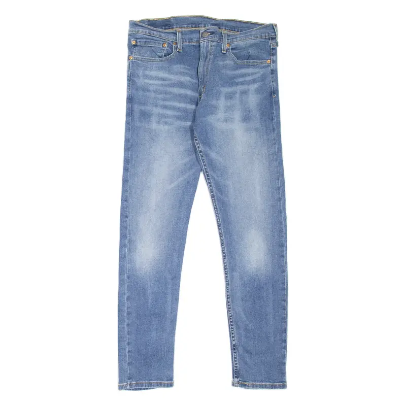 LEVI'S 512 Jeans Mens Blue Slim Tapered Stone Wash W34 L32